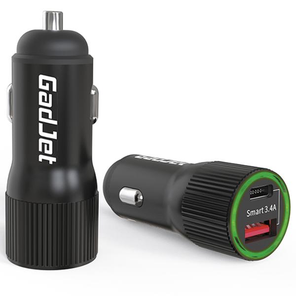 GADJET CHARGEUR VOITURE 1 USB / 1 TYPE C