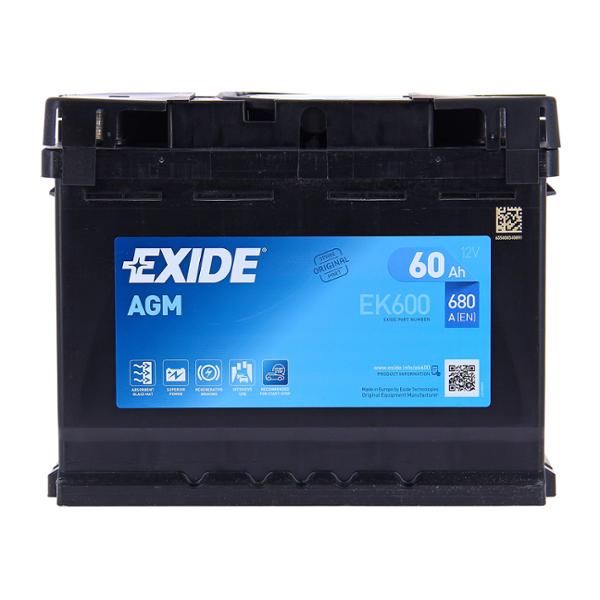 BATTERIE EXIDE AUTO START&STOP AGM EK600