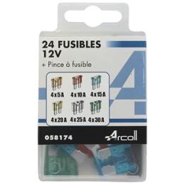 24 FUSIBLES ASSORTIS + PINCE