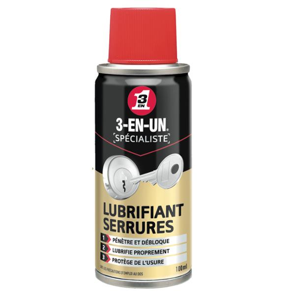 3 EN UN LUBRIFIANT SERRURES AEROSOL 100ML