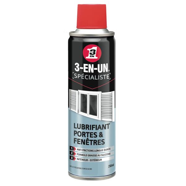 3 EN UN LUBRIFIANT PORTES & FENETRES 250ML