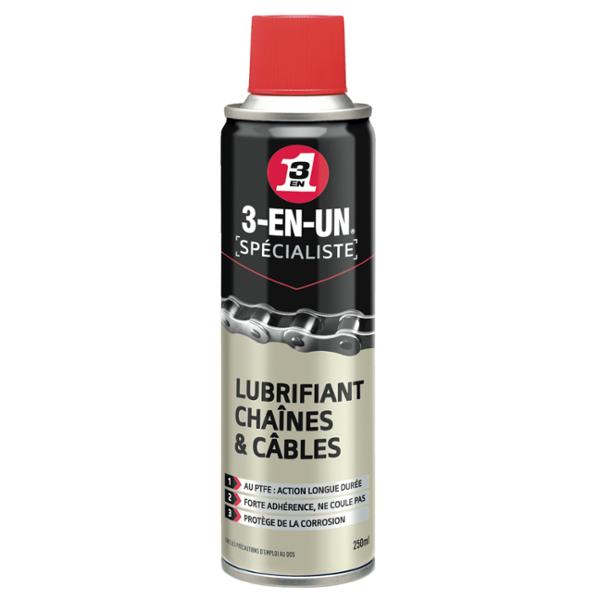 3 EN UN LUBRIFIANT CHAINES & CABLES AEROSOL 250ML