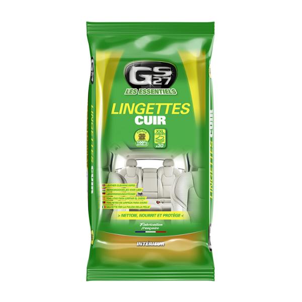 GS27 30 LINGETTES CUIR  LES ESSENTIELS