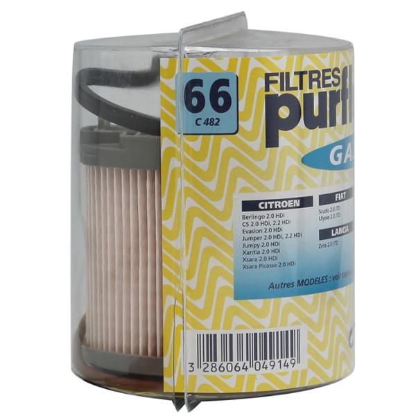 FILTRE GAZOLE N°66 C482Y PURFLUX