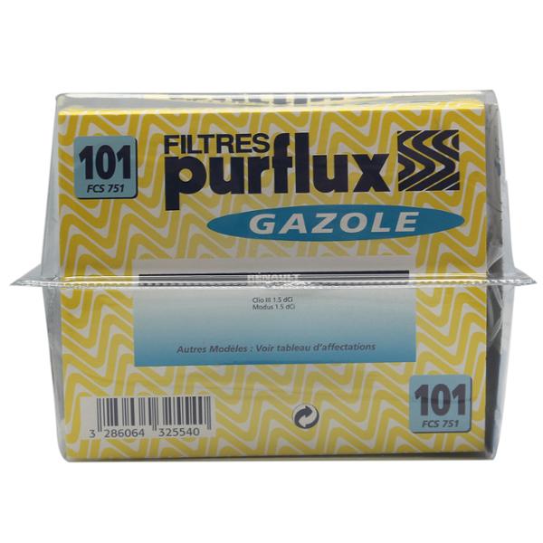 FILTRE GAZOLE N°101  FCS751Y  PURFLUX