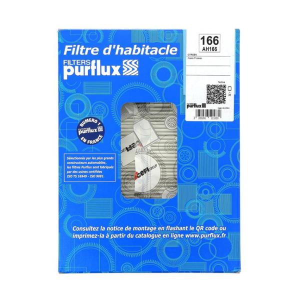 FILTRE HABITACLE N°166 PURFLUX