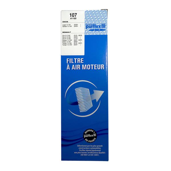 FILTRE AIR N°107  A1185Y PURFLUX