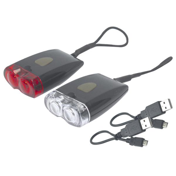 KIT D'ECLAIRAGE RECHARGEABLE USB AV+AR