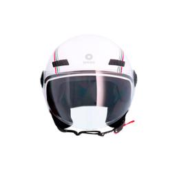 CASQUE JET KIOTO BLANC ROUGE TM