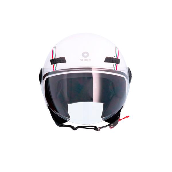 CASQUE JET KIOTO BLANC ROUGE TL