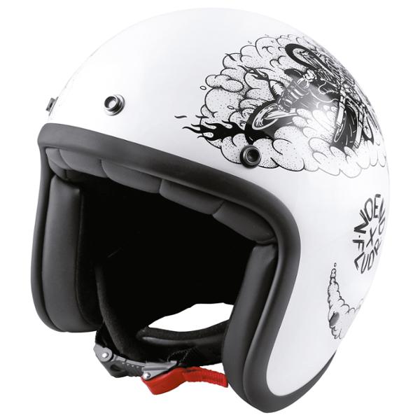 CASQUE JET TRIBUTE FLUOR WHITE TM