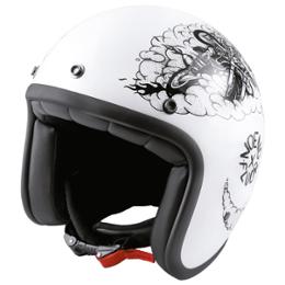 CASQUE JET TRIBUTE FLUOR WHITE TXL