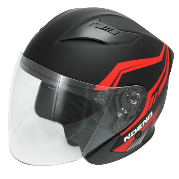 CASQUE JET RIDER ROUGE/NOIR TM