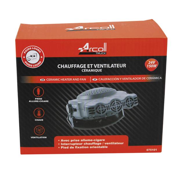 CHAUFFAGE CERAMIQUE ET VENTIL 24V