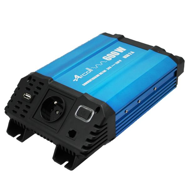 CONVERTISSEUR 24V 230V USB 600W