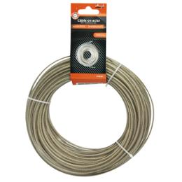 CABLE ACIER 34M 2 EMBOUTS ZINGUES