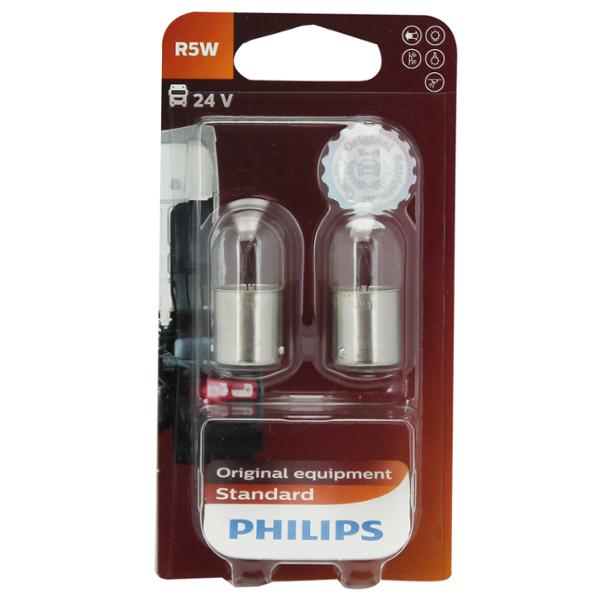 2 LAMPES PHILIPS R5W 24V